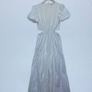 Wayf White Tiered Maxi Dress